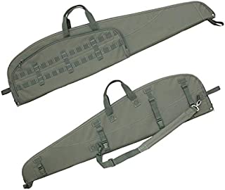 Flying Circle Gear Scoped Rifle Case - MOLLE Compatible - Extra Thick Padding - Locking Zippers on Weapon Compartment - Holds Scoped Rifles up to 47 in Length - 49.5