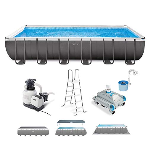 Intex 24ft x 12ft x 52in Ultra XTR Rectangular Frame Pool & Sand Vacuum Cleaner