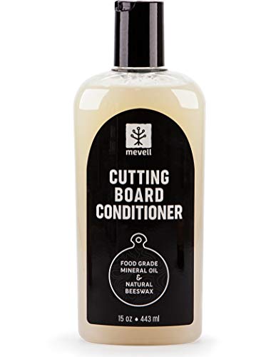 Mevell Cutting Board Conditioner, Great for Butcher Blocks, Countertops and Other Natural Wood Bowls and Utensils, Cutting Board Wax Made with Food Grade Mineral Oil and Natural Beeswax.