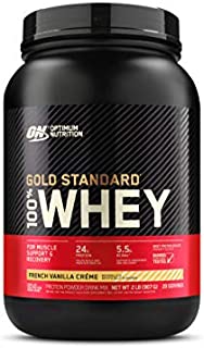 Optimum Nutrition Gold Standard 100% Whey Protein Powder, French Vanilla Creme, 2 Pound (Packaging May Vary)