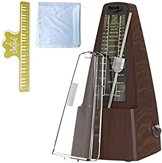 Metronome Mechanical for Piano Drum Violin Guitar,AUPHY(Wood Grain)