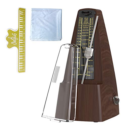 Metronome Mechanical for Piano Drum Violin Guitar,AUPHY(Wood Grain)