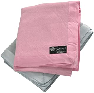 Cashmere Boutique: 100% Pure Cashmere Baby Blanket (Color: Baby Pink, Size: 36