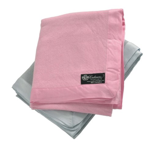 Cashmere Boutique: 100% Pure Cashmere Baby Blanket (Color: Baby Pink, Size: 36