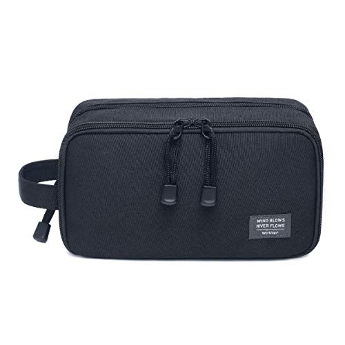 Jumppmile Men's Waterproof Travel Toiletry Bag Small Dopp Kit Black