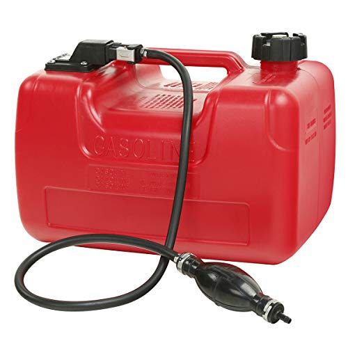 Tengchang Gas Tank Gasoline Diesel Outboard Fuel Tanks Can for Boat Portable 12L w/Connector