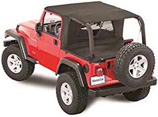 MasterTop Ultimate Summer Combo in Black Twill Fabric| Fits 1997-2002 Jeep TJ Wranglers|Bimini Plus Top, Wind Stopper Plus and Tonneau| Requires Header channel & Dr Surrounds for install|14814224