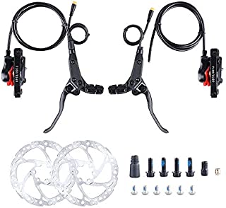 Greenergia Hydraulic Disc Brake Set for MTB Road Bicycle Brake Line Pulling Hydraulic Disc Brake Calipers(Right & Left Brake Kit with RT20 160mm)