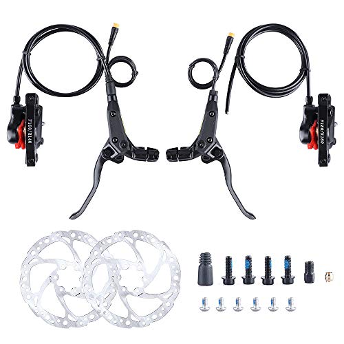 Greenergia Hydraulic Disc Brake Set for MTB Road Bicycle Brake Line Pulling Hydraulic Disc Brake Calipers(Right & Left Brake Kit with RT20 160mm)