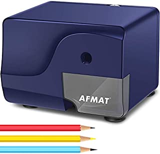 AFMAT Electric Pencil Sharpeners, Heavy Duty Pencil Sharpener for Prismacolor Colored Pencils, 3 Adjustable Pencil Nibs, Christmas Gift for Teachers/Artists/Kids (No Eating Pencils at All)