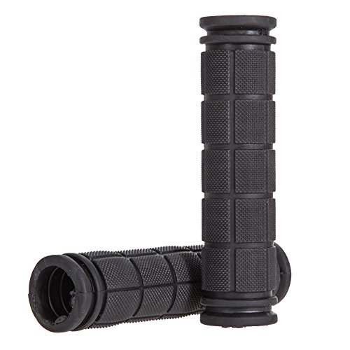 Vktech Soft BMX MTB Cycle Road Mountain Bicycle Scooter Bike Handle bar Rubber End Grip (Black)