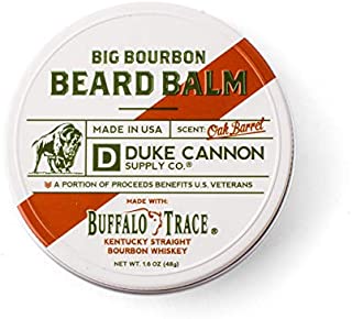 Duke Cannon Supply Co. - Big Bourbon Beard Balm, Bourbon Oak Barrel (1.6 oz), Made with Buffalo Trace, Paraben-Free Beard Care Moisturizer and Softener - Bourbon Oak Barrel Scent