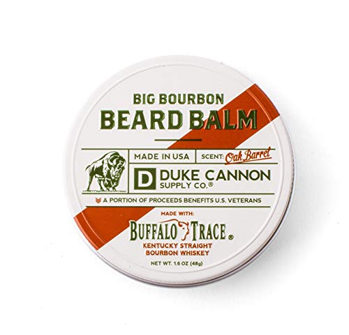 Duke Cannon Supply Co. - Big Bourbon Beard Balm, Bourbon Oak Barrel (1.6 oz), Made with Buffalo Trace, Paraben-Free Beard Care Moisturizer and Softener - Bourbon Oak Barrel Scent