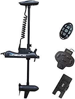 Haswing Black Cayman 12V 55lbs 48 inch Bow Mount Electric Trolling Motor Lightweight, Variable Speed, with Foot Control/Quick Release Bracket for Bass Fishing Boats Freshwater/Saltwater