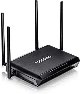 TRENDnet AC2600 MU-MIMO Wireless Gigabit Router, Increase WiFi Performance, WiFi Guest Network, Gaming-Internet-Home Router, Beamforming, 4K streaming, Quad Stream, Dual Band Router, Black, TEW-827DRU