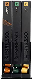 RECAPS Coffee Pod Holder for Stores 30 Pods Only Compatible with Nespresso Small Original Line Coffee Pods Cast Iron Black Color (Coffee Pods with Sleeve Box are Excluded)