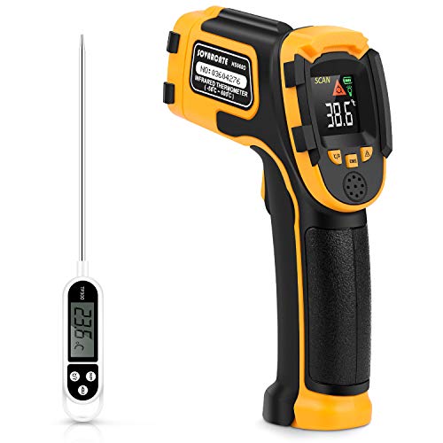 Infrared Thermometer No Touch Digital Laser Temperature Gun with Color Display -581112(-50600)Adjustable Emissivity - for Cooking/BBQ/Freezer - Meat Thermometer Included -Non Body Thermometer