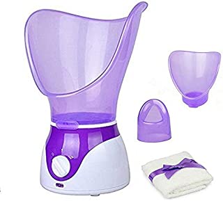 MHJLBJQ Facial Steamer Professional Steam Inhaler Facial Sauna Spa for Face Mask Moisturizer - Sinus with AromatherapyDiffuser Skin Care(Purple)