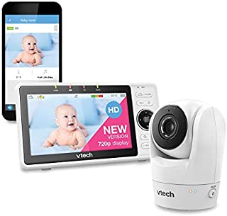 VTech Upgraded Smart WiFi Baby Monitor VM901, 5-inch 720p Display, 1080p Camera, HD NightVision, Fully Remote Pan Tilt Zoom, 2-Way Talk, Free Smart Phone App, Works with iOS, Android