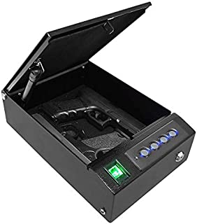 Stealth SwiftVault 2.0 Quick Access Biometric Pistol Safe Auto-Open Lid Fingerprint Handgun Safe CA DOJ Approved