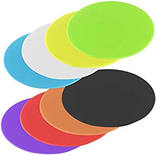 Dayree 8 Pcs Rubber Jar Gripper Pads Multi-Purpose Non Slip Round Gripper Pad Bottle Lid Opener, Bottle Opener, Insulation Pad, Kitchen Coasters Home Office ( 8 Colors )