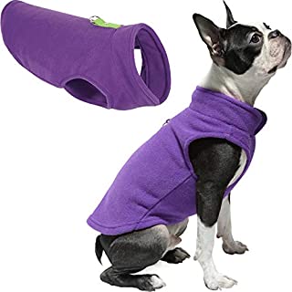 Gooby Dog Fleece Vest - Lavender, Large - Pullover Dog Jacket with Leash Ring - Winter Small Dog Sweater - Warm Dog Clothes for Small Dogs Girl or Boy for Indoor and Outdoor Use