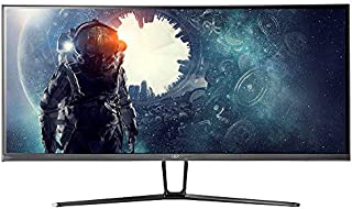 Monoprice 35in Zero-G Curved Ultrawide Gaming Monitor - 21:9, 1800R, UWQHD, 3440x1440p, 100Hz (120Hz OC), 4ms, AMD FreeSync, HDMI, DisplayPort, VA