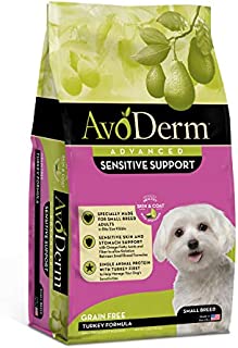 AvoDerm Natural Grain Free Revolving Menu Turkey Small Breed Dry Dog Food, Food, For Sensitive Skin and Stomach, 4lb