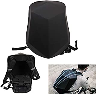 Motorcycle Backpack Waterproof Bag Hard Shell Backpack Carbon Fiber Motorbike Helmet Large Capacity Bag For Men Travelling Camping Cycling Storage