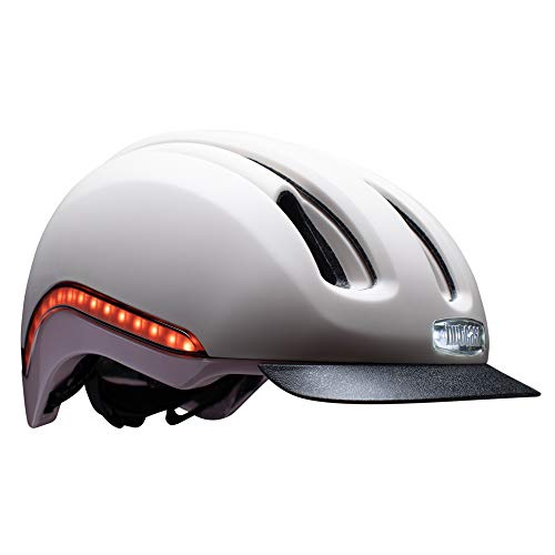 Nutcase, VIO Bike Helmet with LED Lights and MIPS Protection for Road Cycling and Commuting, Rozay Matte MIPS Light, Small/Medium