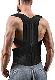 Back Brace Posture Corrector for Women and Men, Back Braces for Upper and Lower Back Pain Relief, Adjustable and Fully Back Support Improve Back Posture and Lumbar Support(L, 35.5