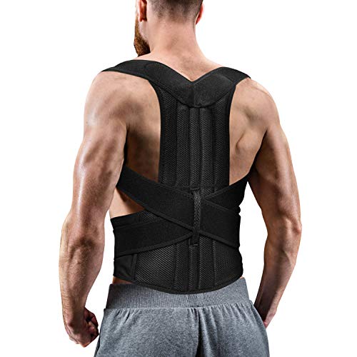 Back Brace Posture Corrector for Women and Men, Back Braces for Upper and Lower Back Pain Relief, Adjustable and Fully Back Support Improve Back Posture and Lumbar Support(L, 35.5