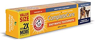 Arm & Hammer for Pets Complete Care Enzymatic Dog Toothpaste Value Size Baking Soda Enhanced Dog Toothpaste for Dogs, Chicken Flavored Enzymatic Toothpaste for Dogs, 6.2 oz