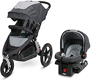 Graco Relay Jogging Stroller Travel System | Includes Relay Jogging Stroller and SnugRide 35 Infant Car Seat, Glacier