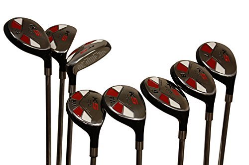 Senior Mens Majek Golf All Hybrid Complete Full Set, which Includes: #3, 4, 5, 6, 7, 8, 9, PW Senior Flex with Tacki-Mac Jumbo Soft Wrap Grips Right Handed Clubs