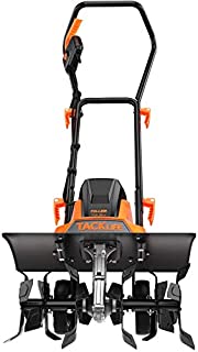 Advanced Tiller, 18-Inch Electric Tiller, 13.5 Amp, Removable Blade, Adjustable Working Width(18''/12.5''), 8'' Tilling Depth, Foldable Handle, Adjustable Wheels, Tiller Cultivator - TGTL01A