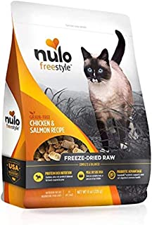 Nulo Freestyle Freeze-Dried Raw Cat Food, Chicken & Salmon, 8 oz - Grain Free Cat Food with Probiotics, Ultra-Rich Protein to Support Digestive and Immune Health - Premium Topper, Yellow, 8 oz