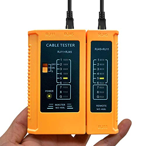 Network Cable Tester Ethernet Cable Tester RJ45 RJ11 RJ12 CAT5 CAT6 UTP USB LAN Wire Ethernet Cable Tester(Battery Not Included)