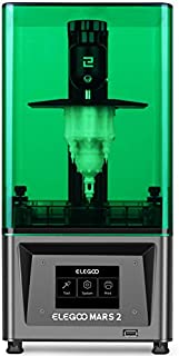 ELEGOO Mars 2 Mono MSLA 3D Printer UV Photocuring LCD Resin 3D Printer with 6.08 inch 2K Monochrome LCD, Printing Size 129x80x150mm/5.1x3.1x5.9inch, Green Cover