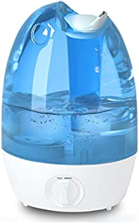 Humidifier - 5L Tank Blue Personal Vaporizer, Portable Humidifiers for Bedroom, Apartment, Dorm, Office, Home, Nursery - Adjustable Mist, Automatic Water Shortage Protection, 360-Degree Rotation
