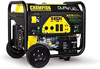 Champion Power Equipment 100165 9375/7500-Watt Dual Fuel Portable Generator with Electric Start