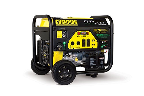 Champion Power Equipment 100165 9375/7500-Watt Dual Fuel Portable Generator with Electric Start