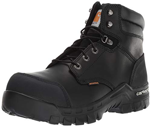 Carhartt mens Csa 6-inch Rugged Flex Wtrprf Work Comp Safety Toe Cmr6971 Industrial Boot, Black Oil Tanned, 10.5 Wide US