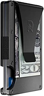 The Ridge Slim Minimalist Front Pocket RFID Blocking Metal Wallets for Men with Money Clip (Gunmetal)