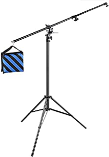 Neewer Photo Studio 13 feet/3.9 Meters 2-in-1 Light Stand with 74.8-inch Boom Arm and Blue Sandbag for Supporting Softbox Studio Flash for Video Portrait Photography, Aluminum Alloy (Empty Sandbag)