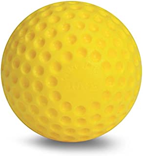 Jugs Yellow Dimpled Baseballs, 9-Inch, One Dozen