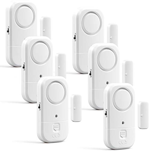 Window Alarm 6 Pack, Camaroca Wireless Door Alarm for Home Security System, Pool Door Alarm for Kids Safety Toddler Door Open Alarm Sensor