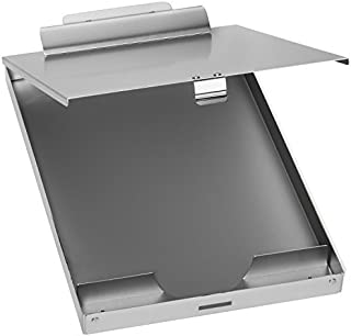 Blue Summit Supplies Aluminum Storage Clipboard, 1 Compartment, Large Heavy Duty Clip for Letter Paper, Great for Office, Jobsite or Classroom