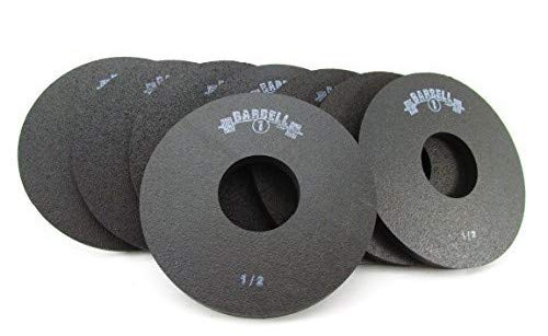 Barbell 1 Half Pound Fractional Rubber Olympic Weight Plates - 2, 4, 6, or 8 Pc Set (8 Plates, 1/2 lb.)