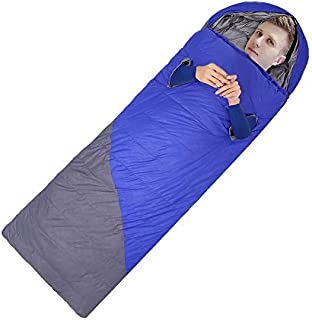 Sleeping Bag 100%Duck Down Filling Portable Envelope Sleeping Bags for Adults & Kids Great for 4 Season Camping Hiking Traveling Backpacking with Compression Sack Extreme Temp Rating -13~ 14 5.3lbs